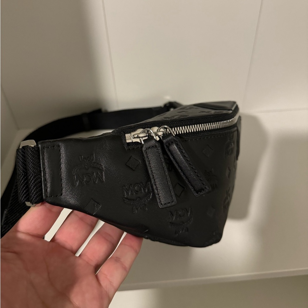 MCM Embossed Leather Belt Bag - Picture 3 of 7